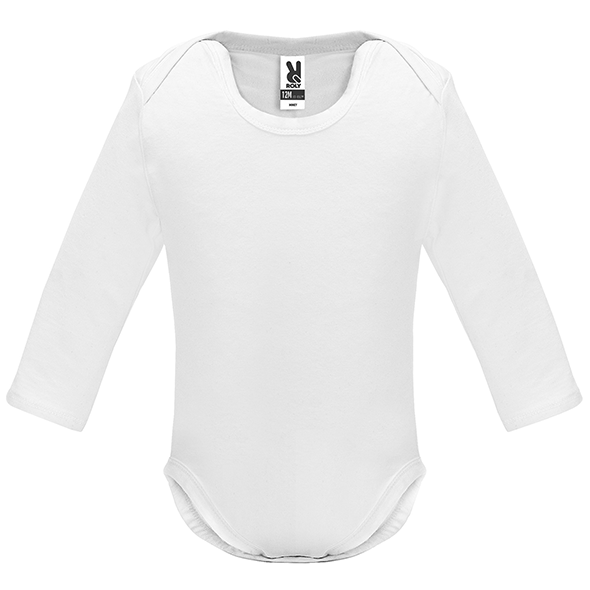 Long-sleeved baby bodysuit with plain stitch HONEY L/S