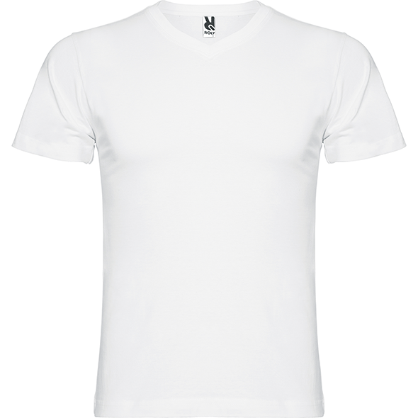 Pánské triko s krátkým rukávem a čtyřvrstvým “V” průkrčníkem SAMOYEDO