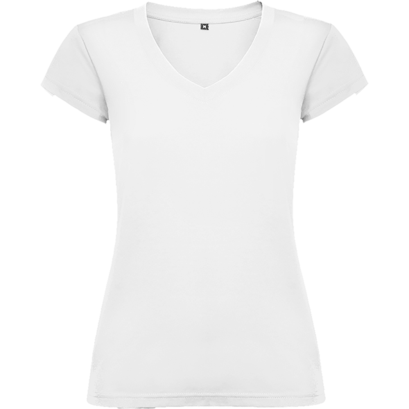 Women's short-sleeved sweater with a v-neck and flared finish VICTORIA
