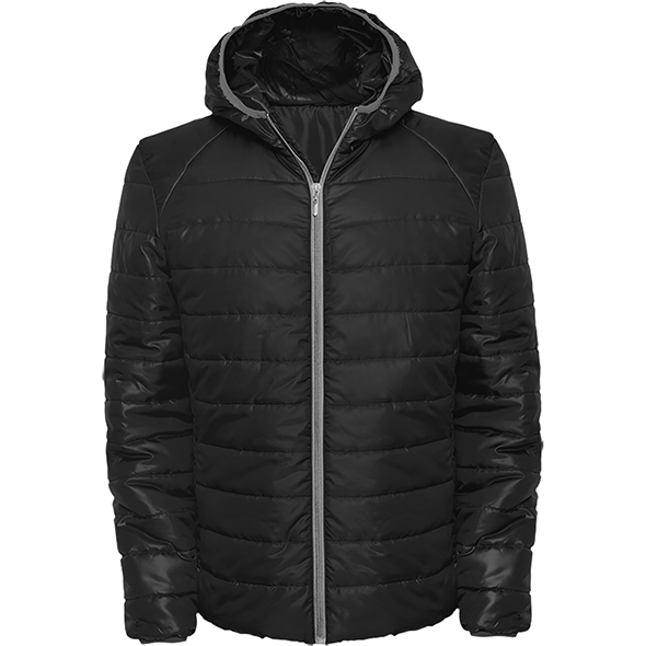 Quilted jacket with filling and fitted hood GROENLANDIA