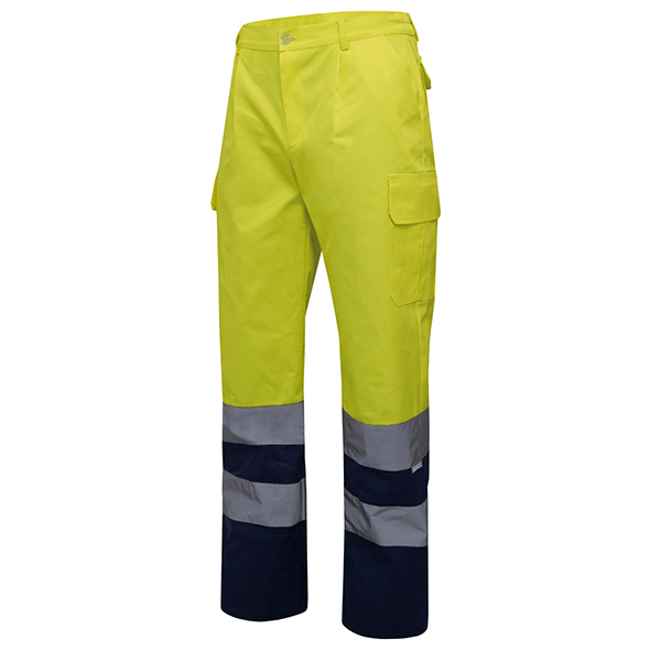 Bicolor Pantaloni con alta visibilità Pockets P303001