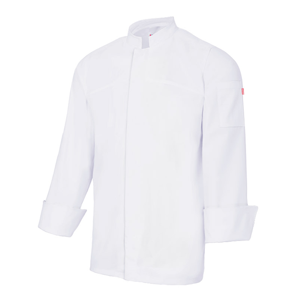 Long Sleeve Chef Stretch Cappotto con chiusura centrale